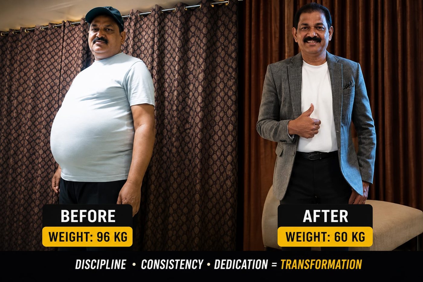 Before and after — my own transformation